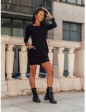 Casual black bauble dress 9988 - Online store - Boutique